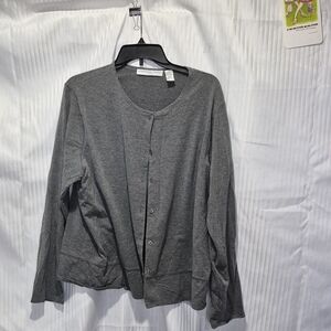 Josephine Chaus Heather Gray Knit Top